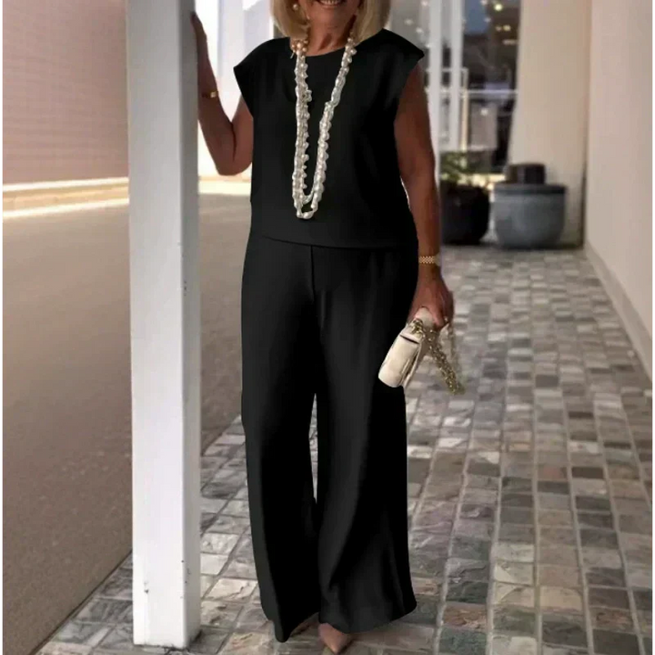 Anissa - Women's Sleeveless Top and Round Neck Pants