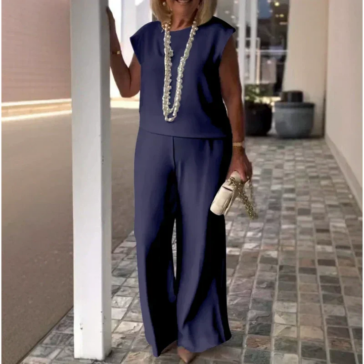 Anissa - Women's Sleeveless Top and Round Neck Pants