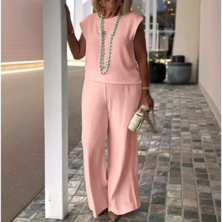 Anissa - Women's Sleeveless Top and Round Neck Pants