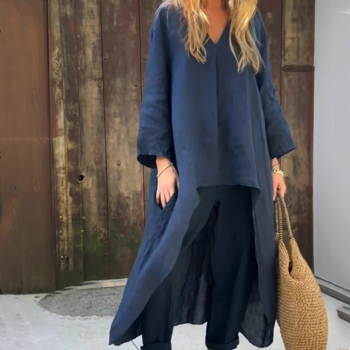 Perrine - Ensemble 2 pièces avec poches et col en V