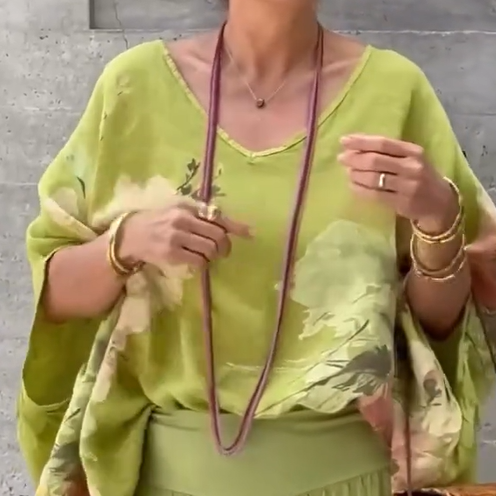 Régine - Ensemble 2 pièces ample en mousseline imprimée