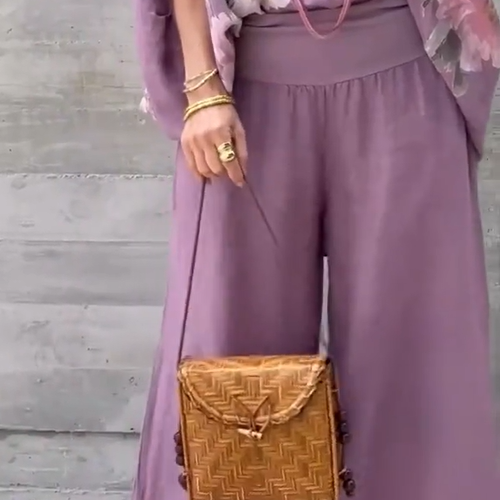 Régine - Ensemble 2 pièces ample en mousseline imprimée