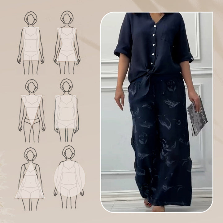 Penelope - Two-Piece Cardigan and High-Waisted Pants Set