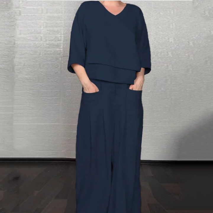 Viviette - Elegant Cotton and Linen Set for Women - 2 Pieces