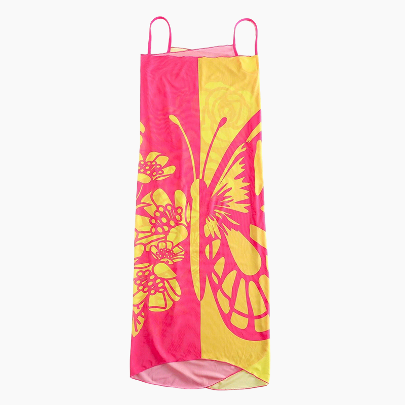 Kassara Women's Butterfly Print Swimsuit Cover Up