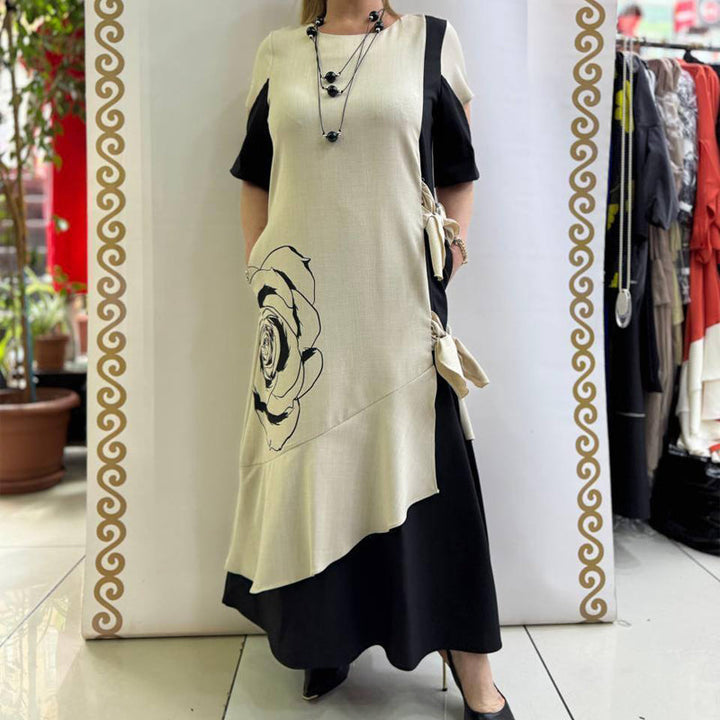 Hyelina - Color Block Maxi Dress