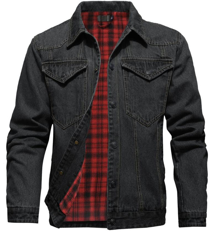 Sherpa-Lined Denim Jacket | Warm Flannel Interior | Classic Trucker Style