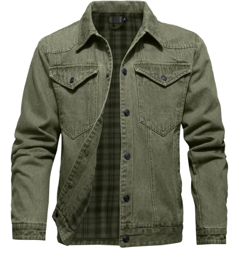 Sherpa-Lined Denim Jacket | Warm Flannel Interior | Classic Trucker Style