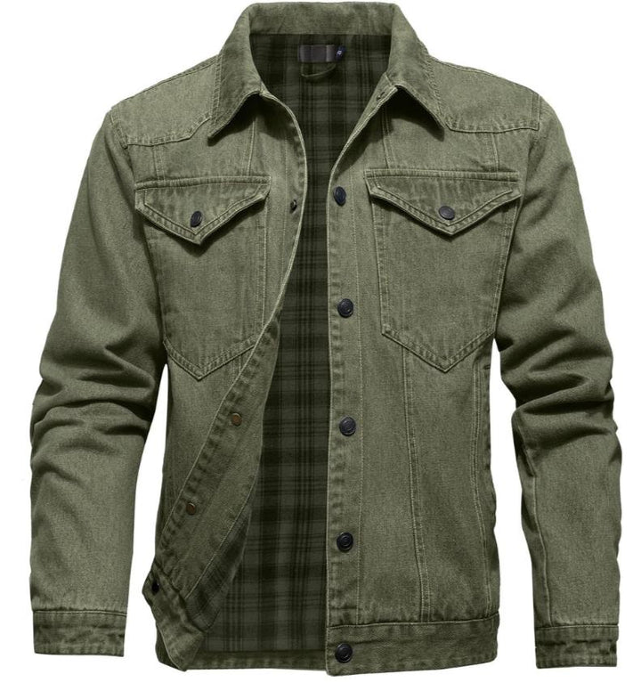 Sherpa-Lined Denim Jacket | Warm Flannel Interior | Classic Trucker Style