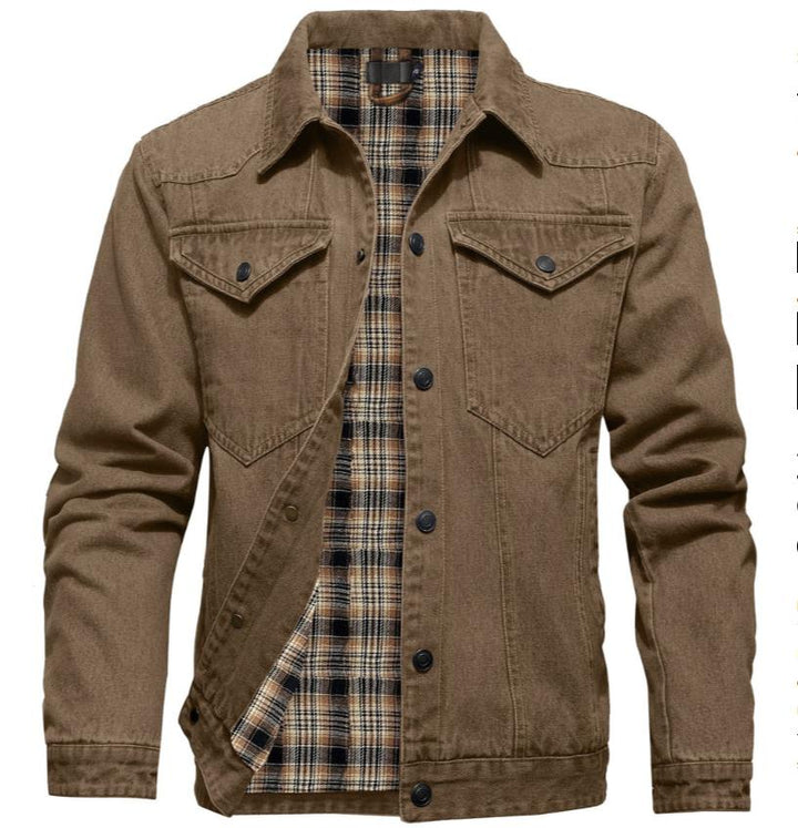 Sherpa-Lined Denim Jacket | Warm Flannel Interior | Classic Trucker Style