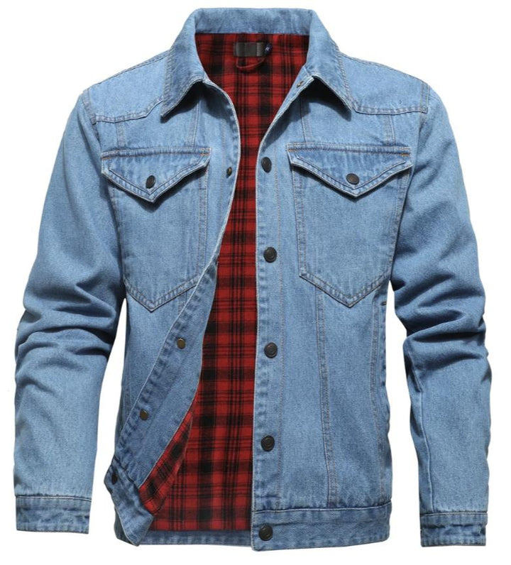 Sherpa-Lined Denim Jacket | Warm Flannel Interior | Classic Trucker Style